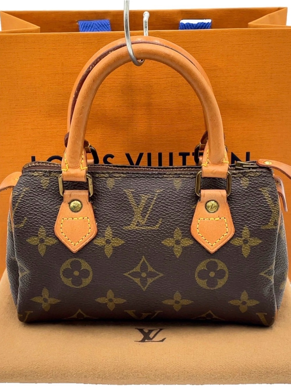 Louis Vuitton Brown Monogram Vintage Mini Speedy Top-Handle Bag